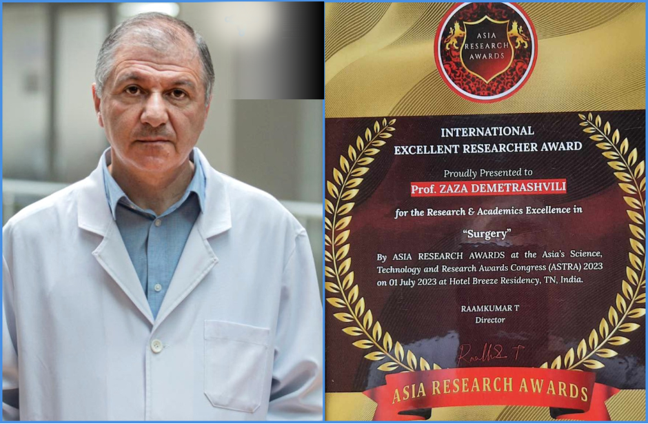 Tbilisi State Medical University Professor Zaza Demetrashvili received the scientific award 