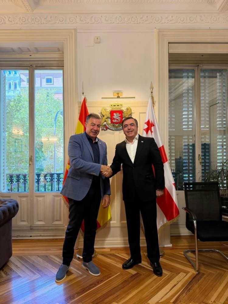 თსსუ-ის რექტორი, პროფესორი ირაკლი ნატროშვილი ესპანეთის სამეფოში საქართველოს საგანგებო და სრულუფლებიან ელჩს ალექსანდრე ჭკუასელს შეხვდა
