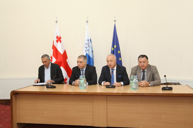 David Sergeenko Minister of Labor, Health and Social Affairs, and Deputy Head of State Regulation Agency for Medical Activities Paata Bukia at Tbilisi State Medical University